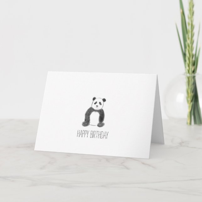 Grattis på födelsedagen panda kort (Framsida)