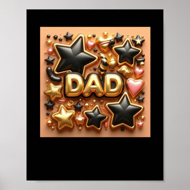 Grattis på födelsedagen Pappa10 Poster (Framsidan)