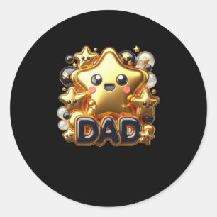 Grattis på födelsedagen Pappa5 Runt Klistermärke