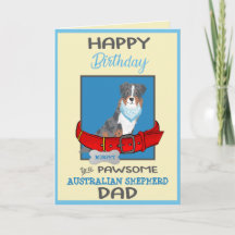 Grattis på födelsedagen Pappa Australian shepherd,