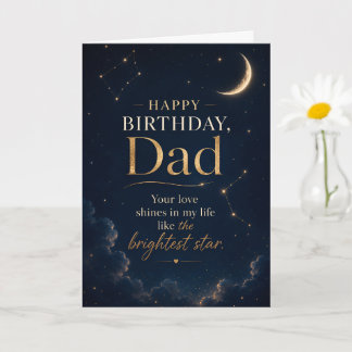 Grattis på födelsedagen Pappa Celestial Kort 