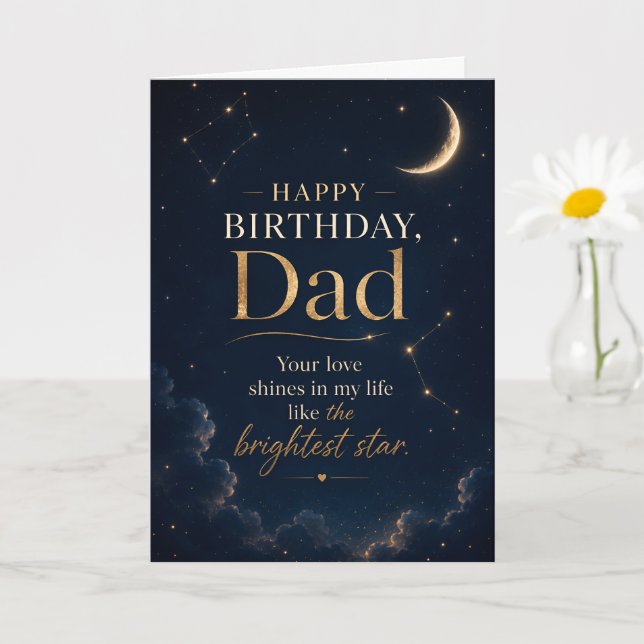 Grattis på födelsedagen Pappa Celestial Kort  (Liten växt)
