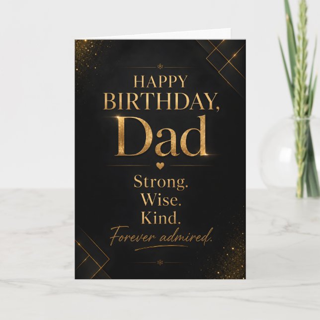 Grattis på födelsedagen Pappa Citat, Stark Vis Klo Kort (Framsida)