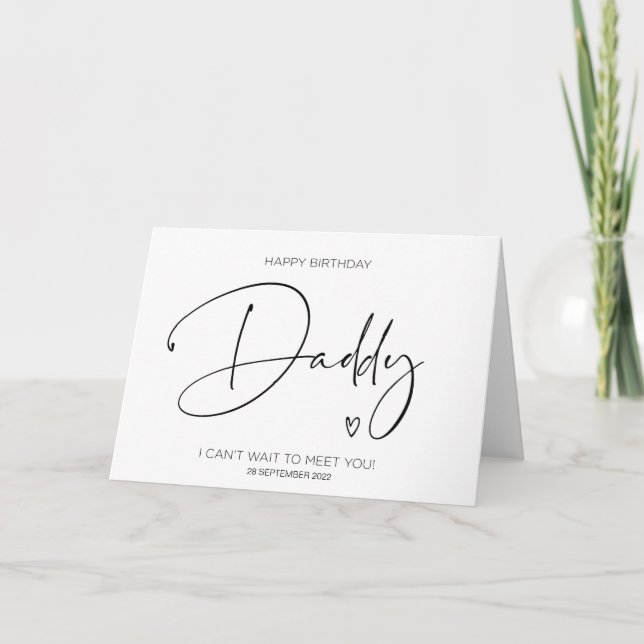 Grattis på födelsedagen pappa från Baby Bump pappa Kort (Framsida)