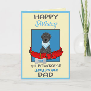 Grattis på födelsedagen pappa från ditt svarta lab kort