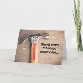 Grattis på födelsedagen Pappa Funny Hammer Helgdag Helgkort