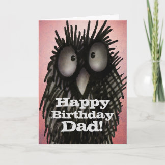 Grattis på födelsedagen Pappa! - Funny Uggla Pappo Kort