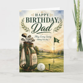 Grattis på födelsedagen Pappa Golfkort med Vintage Kort