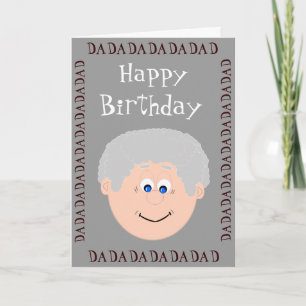 Grattis på födelsedagen Pappa Grått Hair från Son Kort