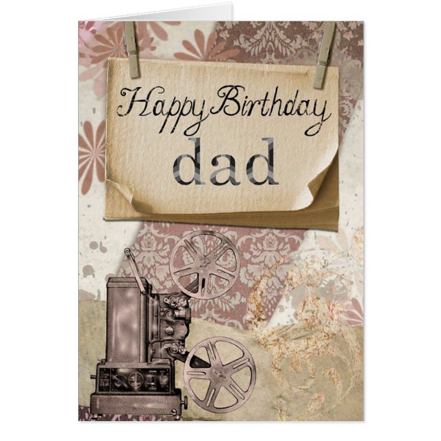 Grattis på födelsedagen Pappa Hälsningskort (Framsidan)