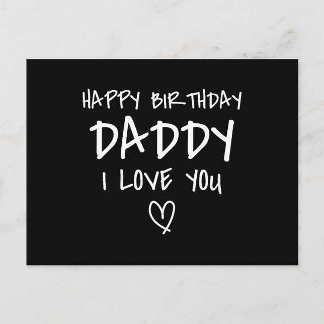 Grattis på födelsedagen Pappa jag älskar dig Fader Vykort (Framsida)