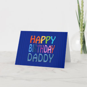 Grattis på födelsedagen pappa - Lycklig Colorful H Kort