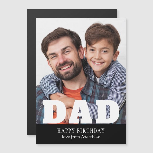 Grattis på födelsedagen Pappa Modern Personlig Pho (Fram/baksida)