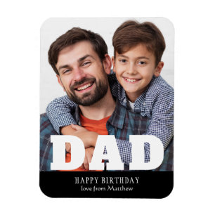 Grattis på födelsedagen Pappa Modern Personlig Pho Magnet
