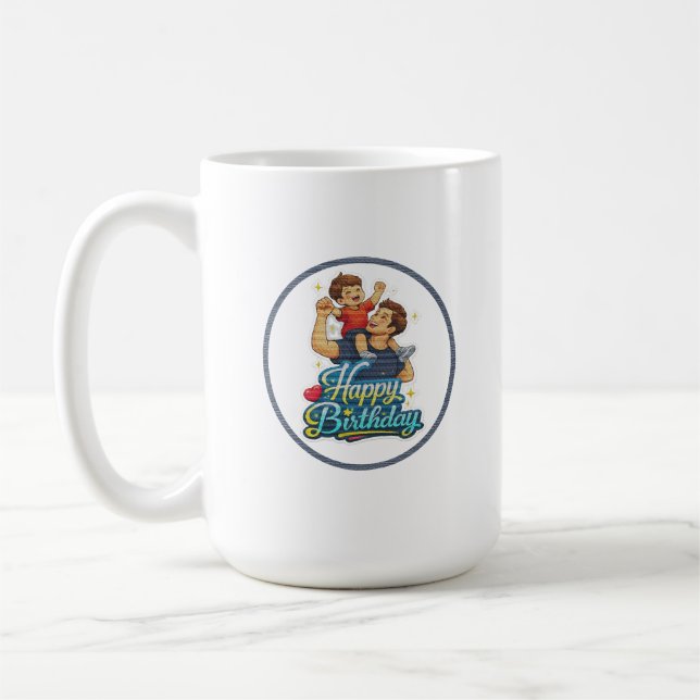 Grattis på födelsedagen Pappa och Son Kaffemugg (Vänster)