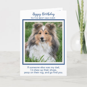 Grattis på födelsedagen Pappa, Rolig hund världen, Kort