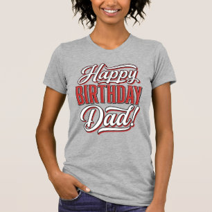 Grattis på födelsedagen Pappa Vintage typografi t- T Shirt