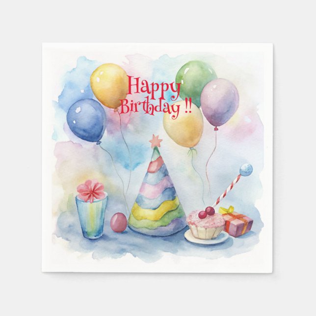 Grattis på födelsedagen! Papper Pappersservett (Framsidan)