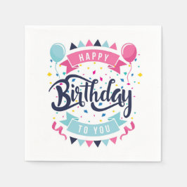 Grattis på födelsedagen pappersservett