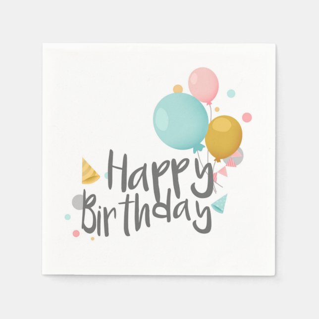 Grattis på födelsedagen pappersservett (Framsidan)