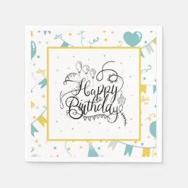 Grattis på födelsedagen pappersservett