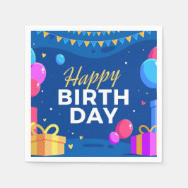 Grattis på födelsedagen pappersservett