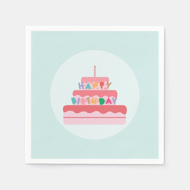 Grattis på födelsedagen pappersservett (Framsidan)