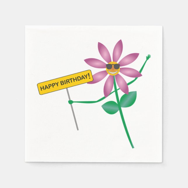Grattis på födelsedagen pappersservett (Framsidan)
