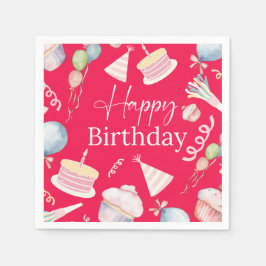 Grattis på födelsedagen pappersservett