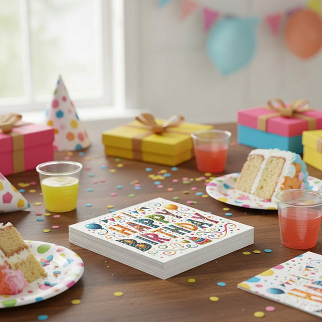 Grattis på födelsedagen pappersservett (Skapare uppladdad)