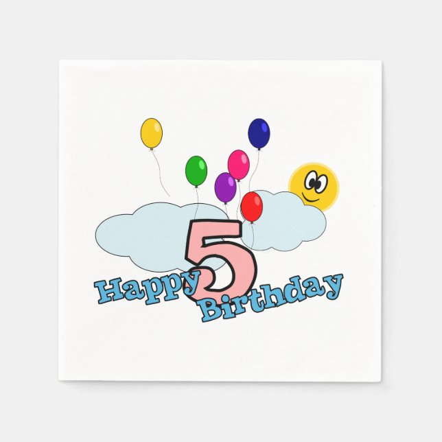 Grattis på födelsedagen pappersservett (Framsidan)