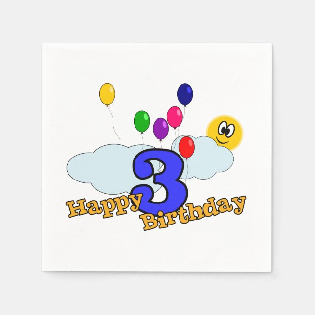 Grattis på födelsedagen pappersservett (Framsidan)