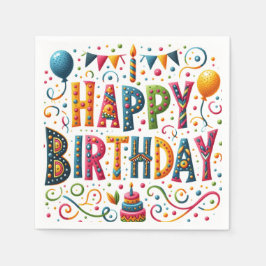 Grattis på födelsedagen pappersservett