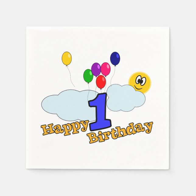 Grattis på födelsedagen pappersservett (Framsidan)