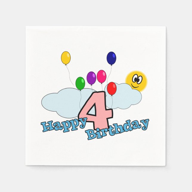 Grattis på födelsedagen pappersservett (Framsidan)