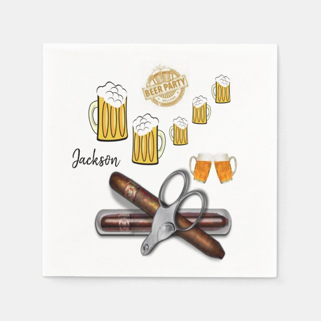 Grattis på födelsedagen Pappersservetter, Bukkitfe Pappersservett (Framsidan)