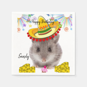 Grattis på födelsedagen Pappra blöjor, möss Pappersservett