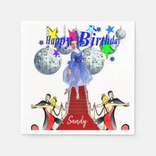 Grattis på födelsedagen Pappra blöjor, rödmattor Pappersservett