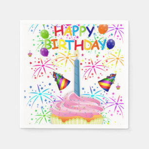 Grattis på födelsedagen Pappra Napkins Pappersservett
