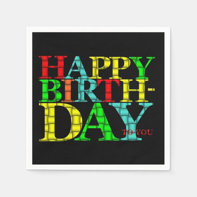 Grattis på födelsedagen Pappra Napkins Pappersservett (Framsidan)