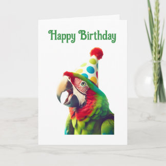 Grattis på födelsedagen Parrot Kort