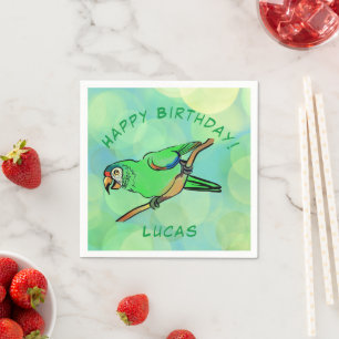 Grattis på födelsedagen parrot Napkins Pappersservett