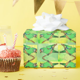 Grattis på födelsedagen parrot presentpapper