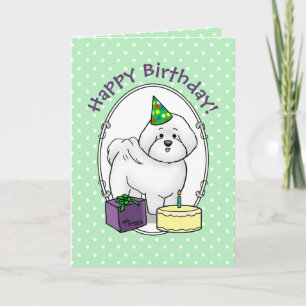Grattis på födelsedagen Party Bichon Frise Hund - Kort