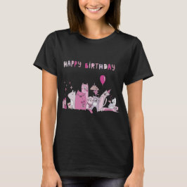 Grattis på födelsedagen Party Cat T-Shirt