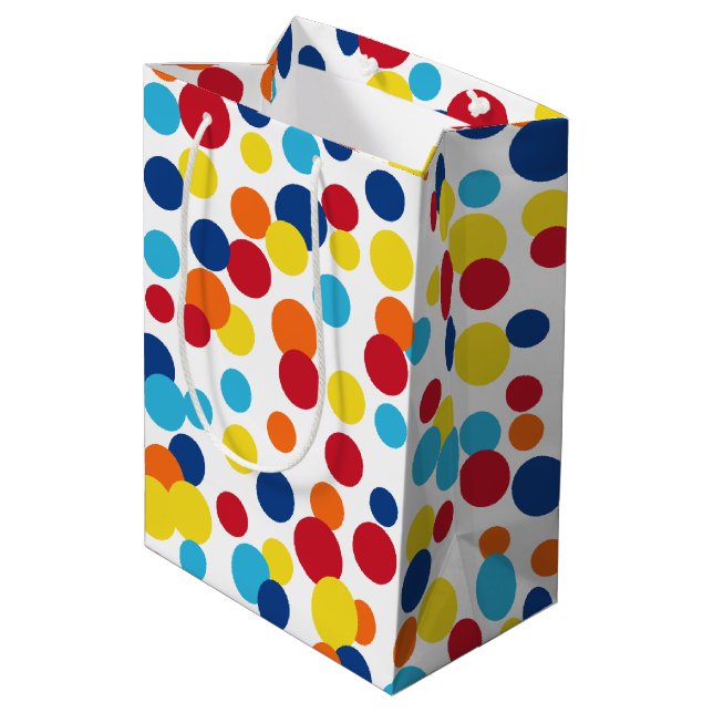 Grattis på födelsedagen Party Dots Gift Bag (Baksidan Vinklad)