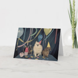 Grattis på födelsedagen Party med Hundar och dryck Kort