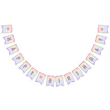 Grattis på födelsedagen Pastel Rainbow White Rand