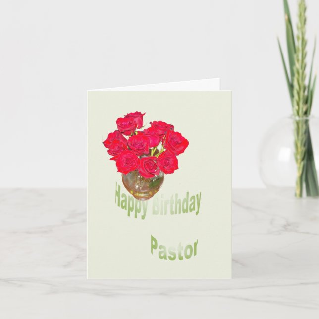 Grattis på födelsedagen Pastor Kort (Framsida)