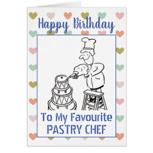 Grattis på födelsedagen Pastry Chef Hälsningskort